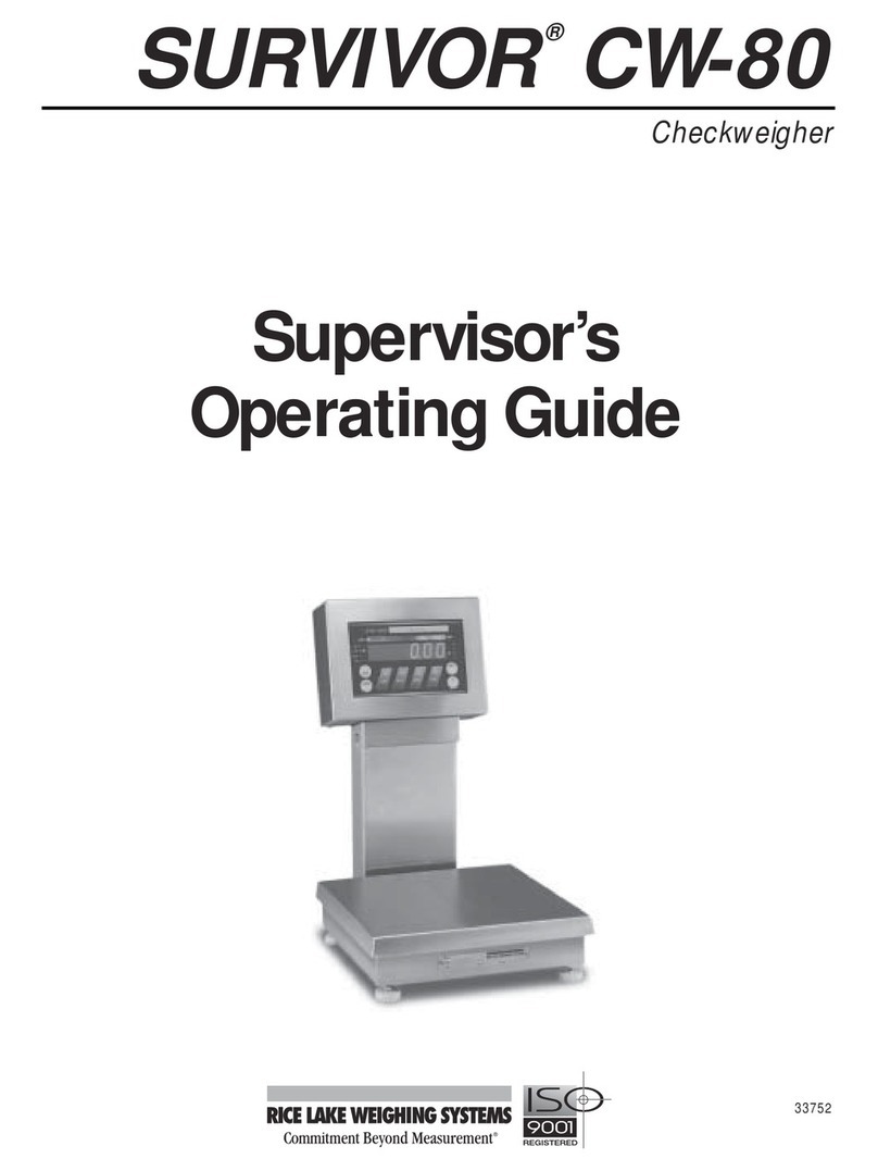 Rice Lake SURVIVOR CW-80 operating guide
