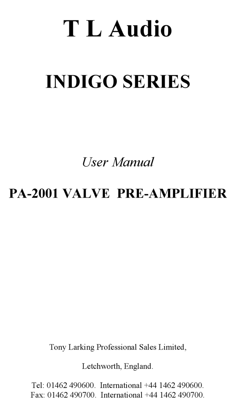 T L Audio PA-2001 VALVE User manual T L Audio PA-2001 VALVE User manual