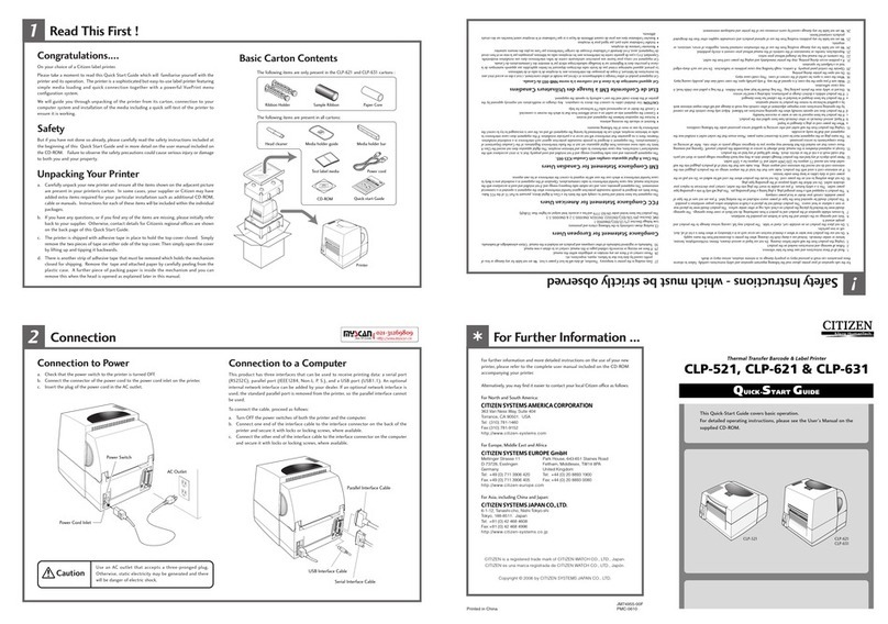Citizen CLP-521 User manual