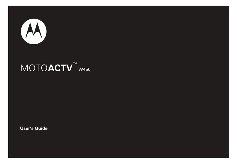 Motorola MOTOACTV W450 User manual Motorola MOTOACTV W450 User manual