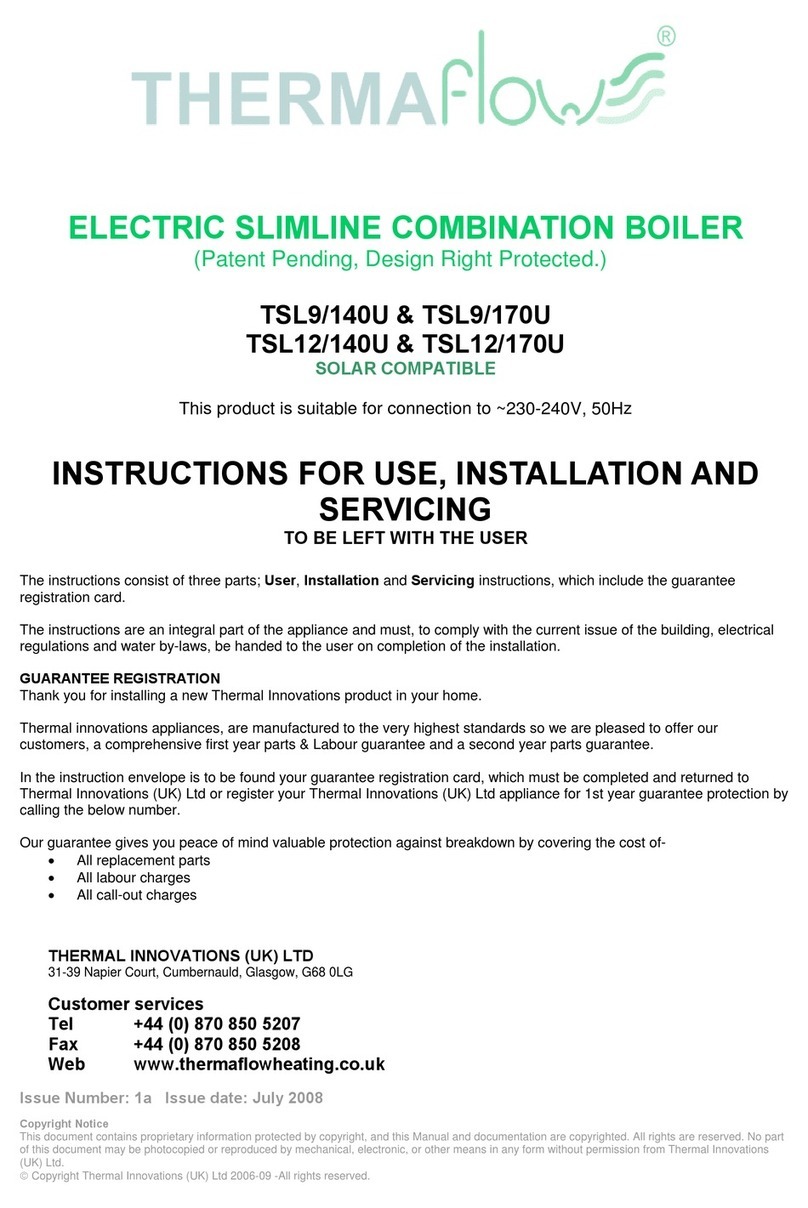 Thermaflow TSL9/140U Instructions for use installation and servicing