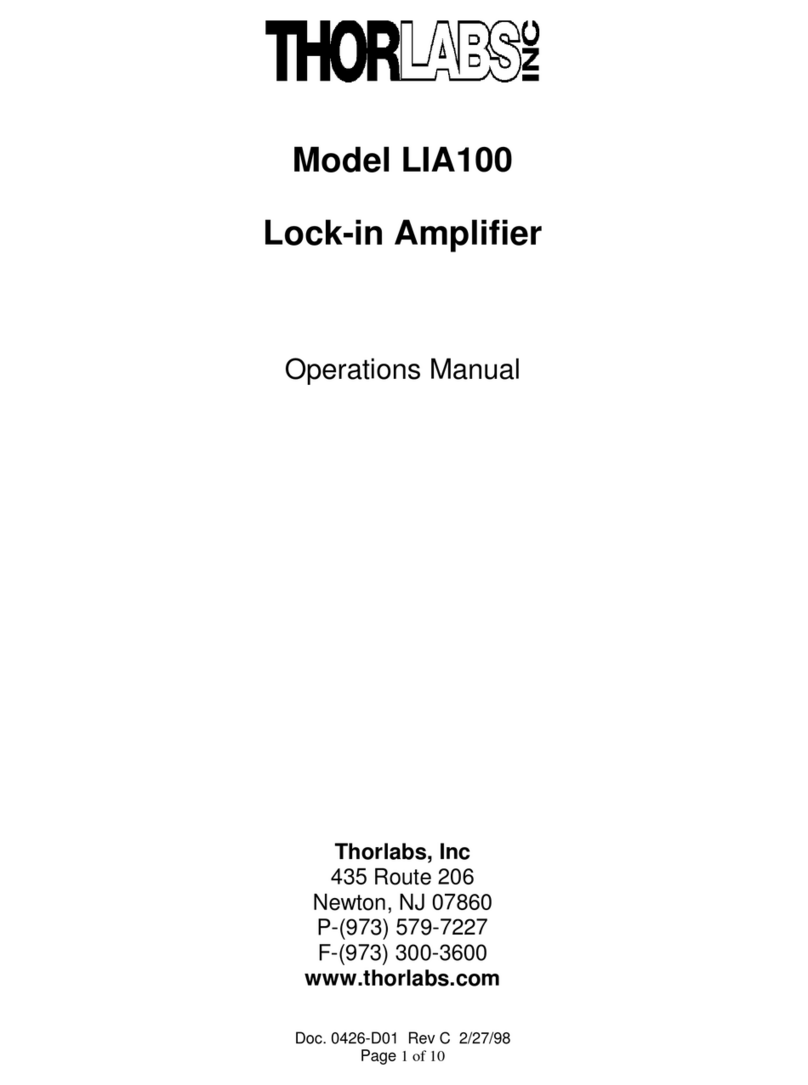 THORLABS LIA100 User manual