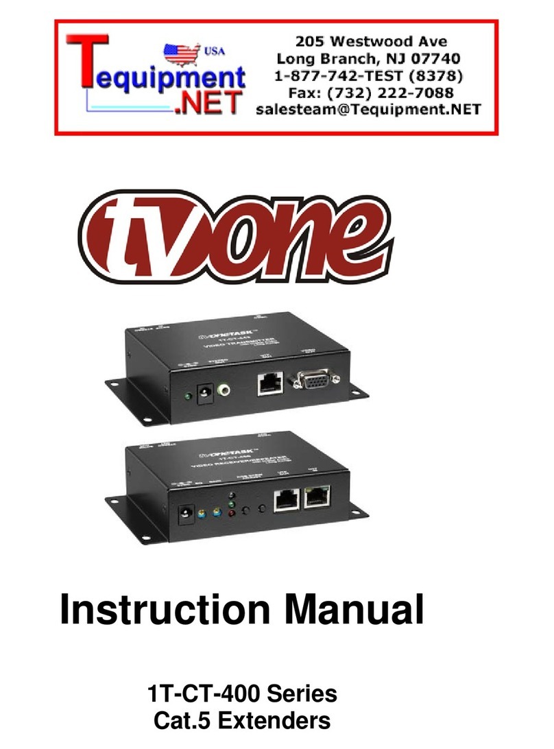 TV One 1T-CT-400 Series User manual