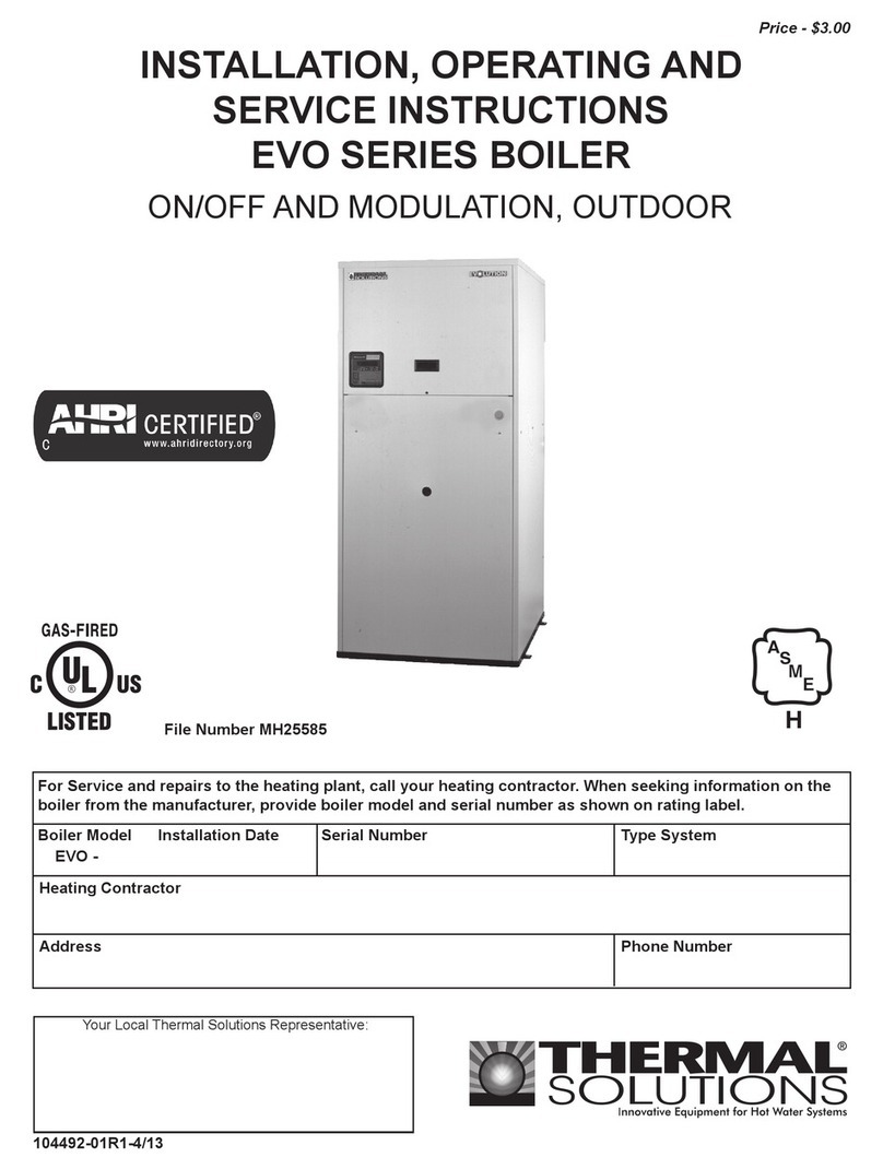 Thermal Solutions EVO-500 Installation, operating and service instructions