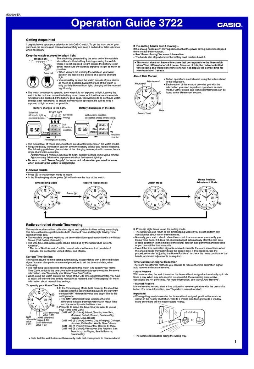 Casio 3722 User manual
