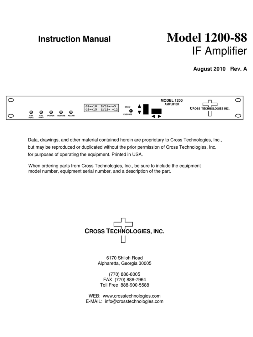 Cross Technologies 1200-88 instruction manual