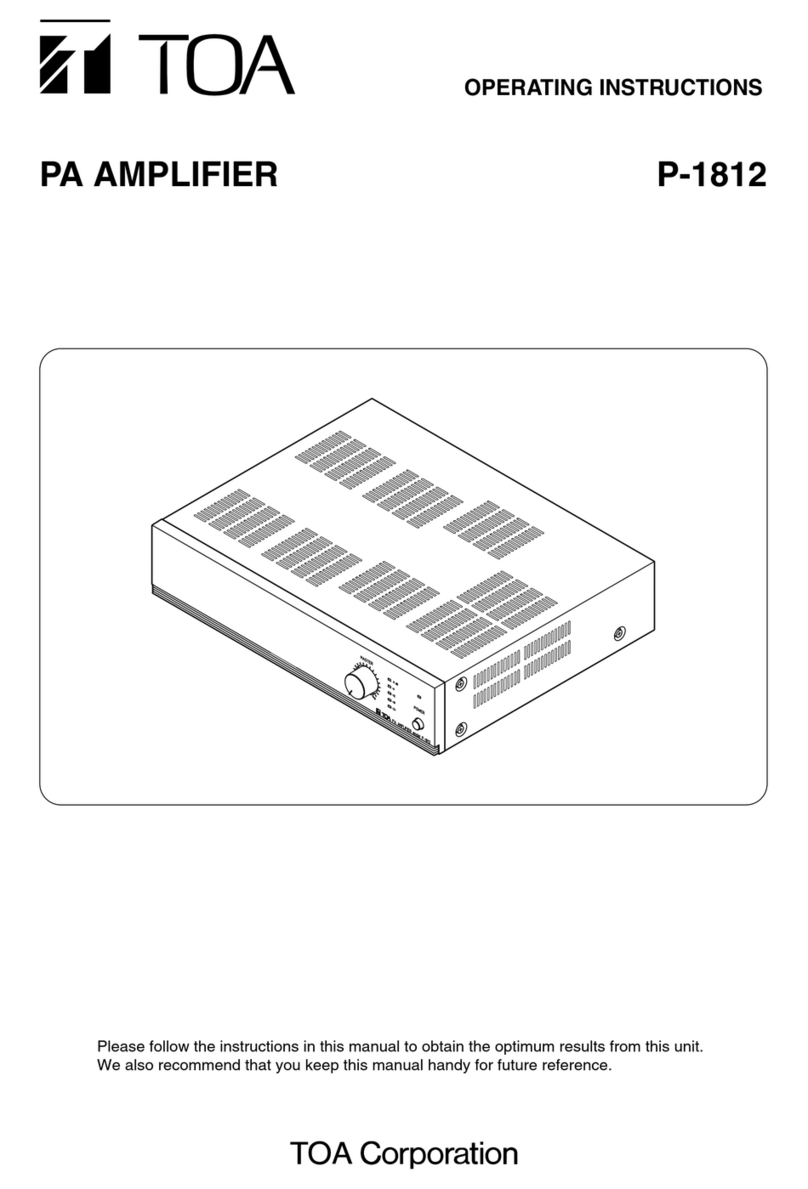 Toa P-1812 operating instructions