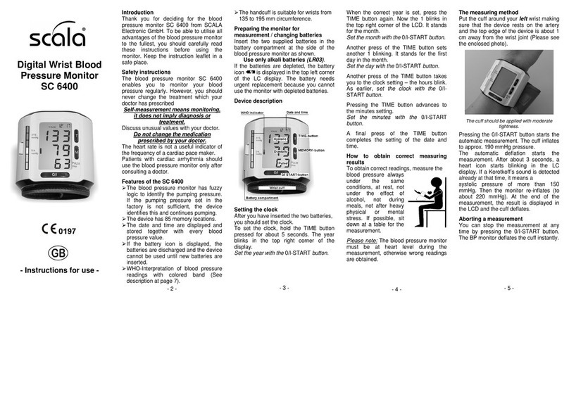 Scala SC 6400 User manual Scala SC 6400 User manual