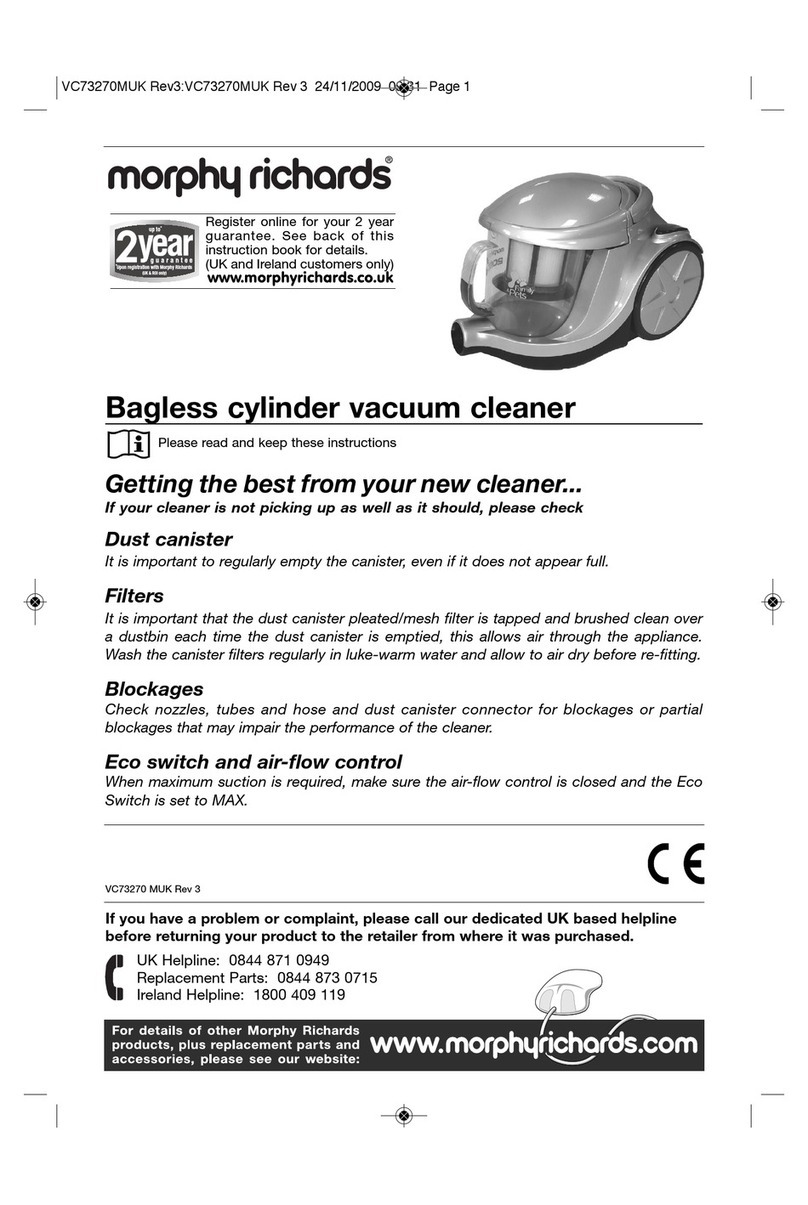 Morphy Richards VC73270MUK instructions