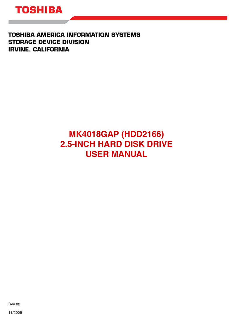 Toshiba HDD2166 User manual