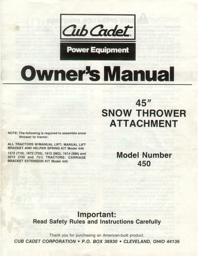 Cub Cadet 450 Series User manual