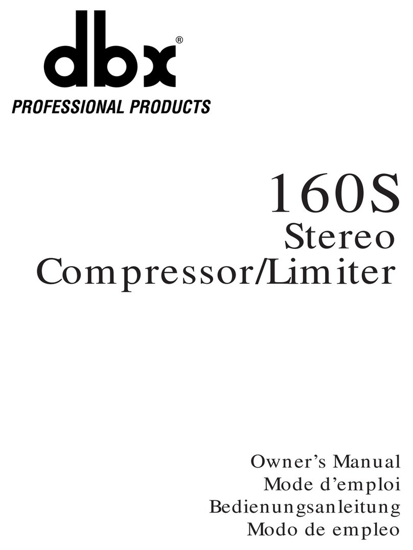 dbx 160S User manual