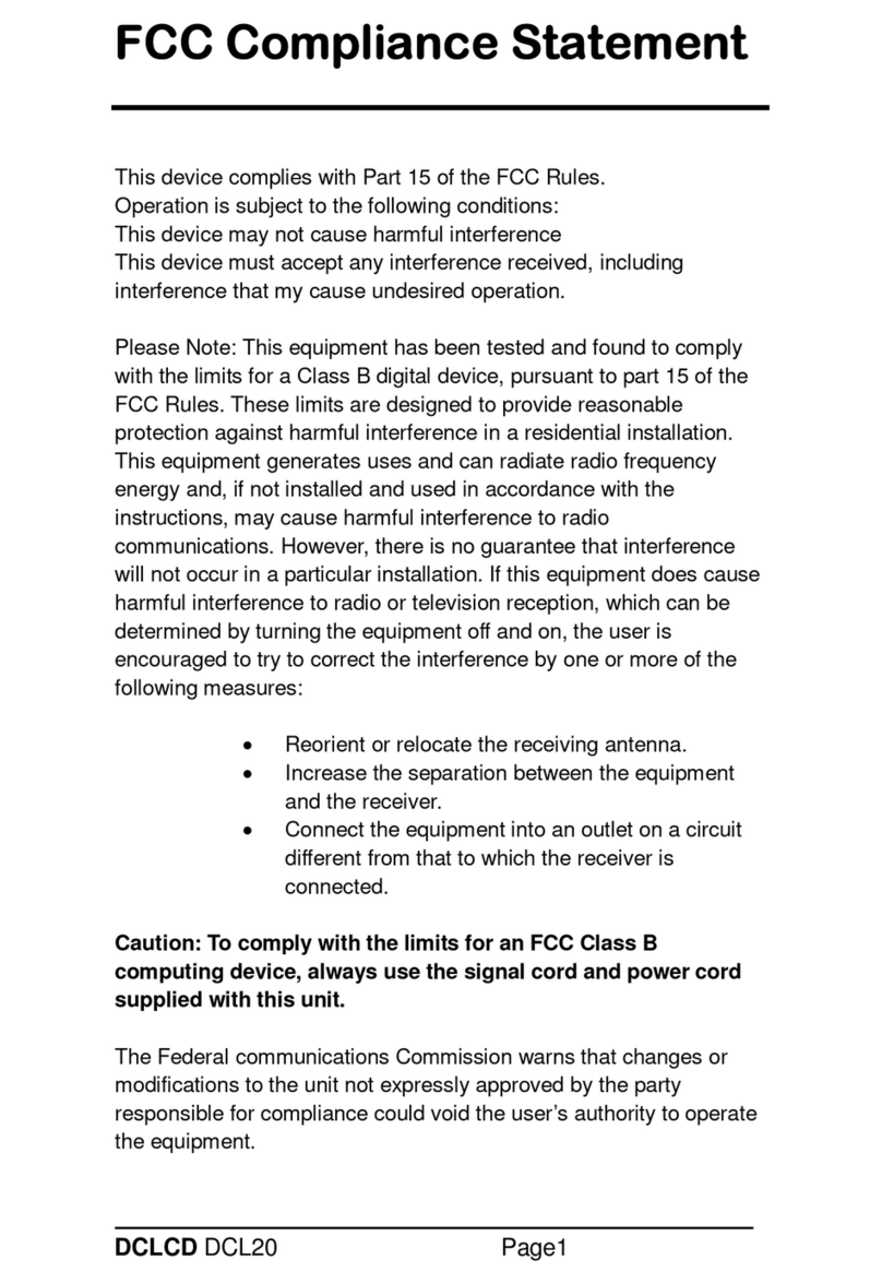 DCLCD DCL20 User manual