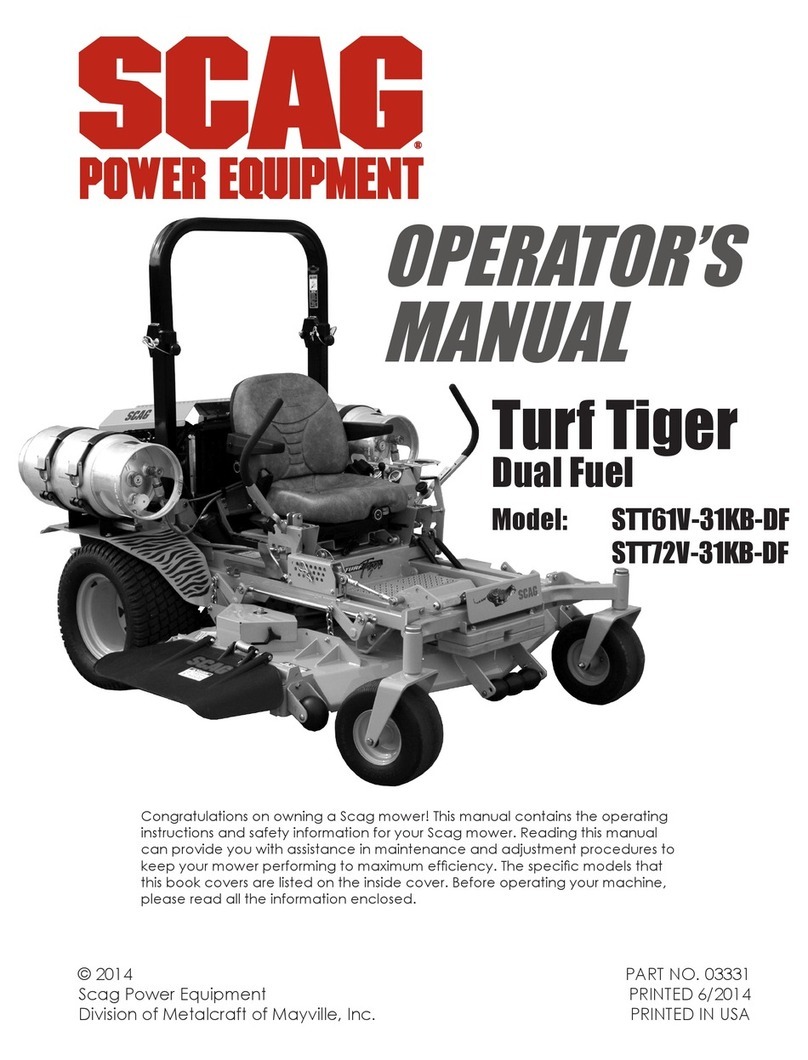 Scag Power Equipment TURF TIGER STT61V-31KB-DF Operator's manual