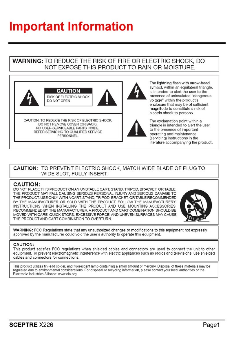 Sceptre X226 User manual