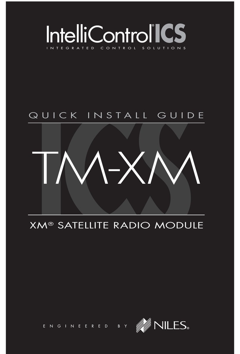 Niles TM-XM Quick install guide