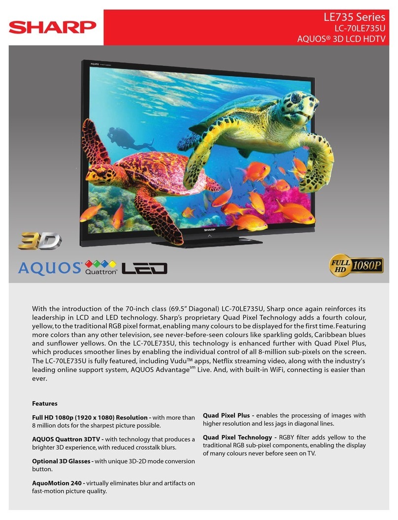 Sharp AQUOS LC-70LE735U User manual