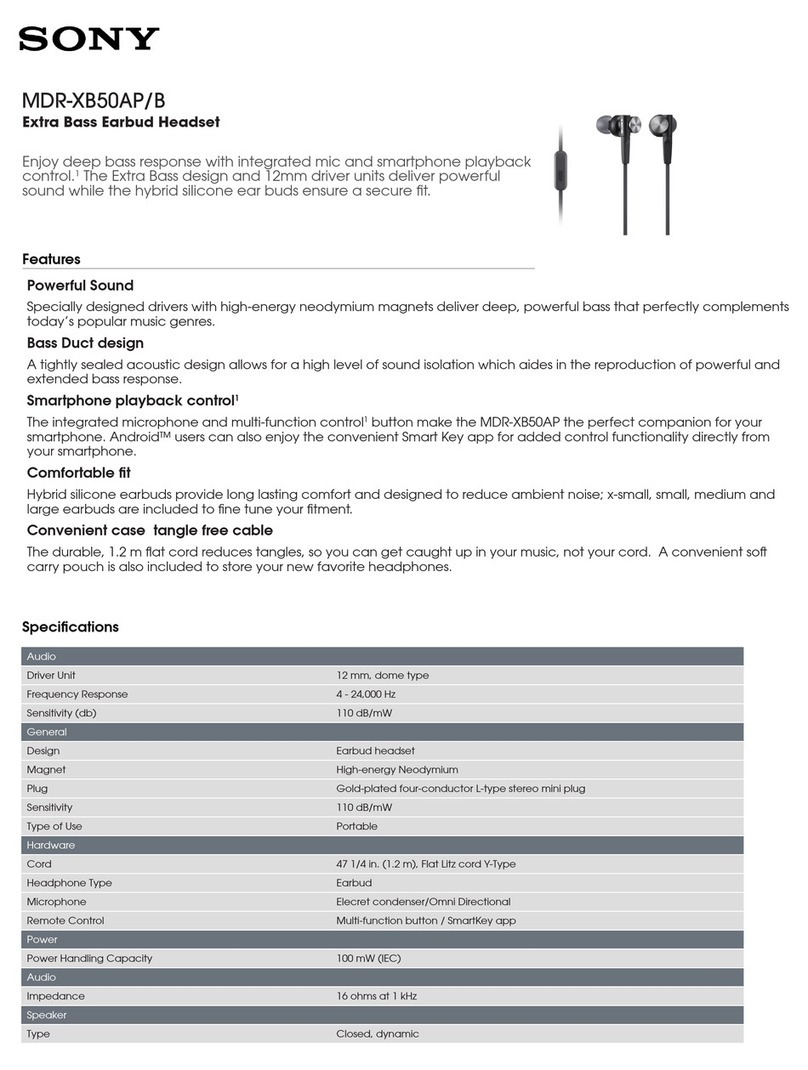 Sony MDR-XB50AP User manual