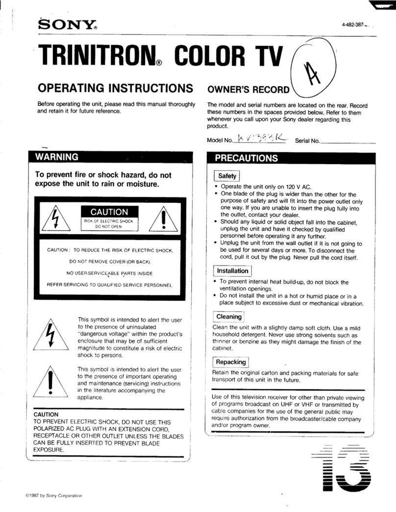 Sony Trinitron User manual