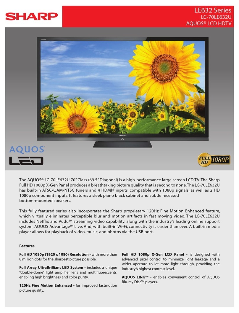 Sharp LC-70LE632U User manual