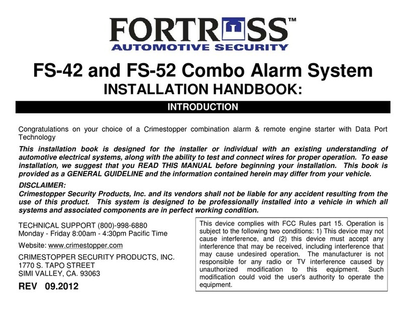 Fortress Automotive Security FS-52 System manual