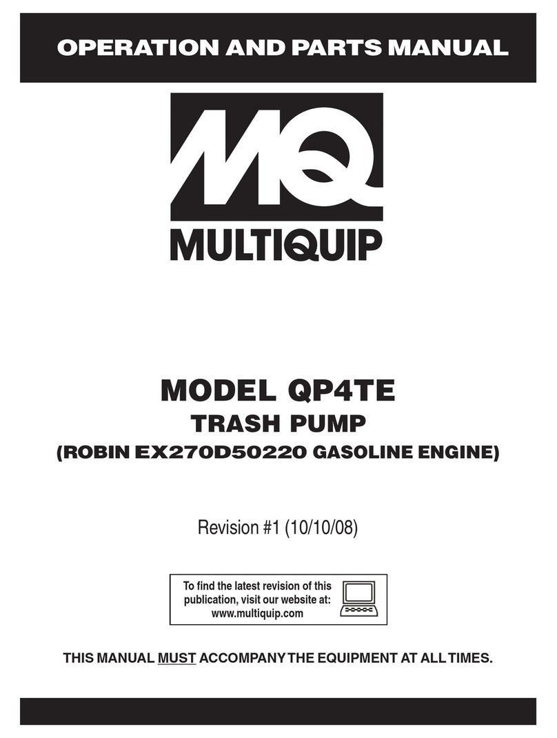 MULTIQUIP QP4TE Operation and parts manual