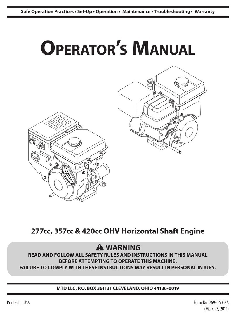 MTD 420cc User manual