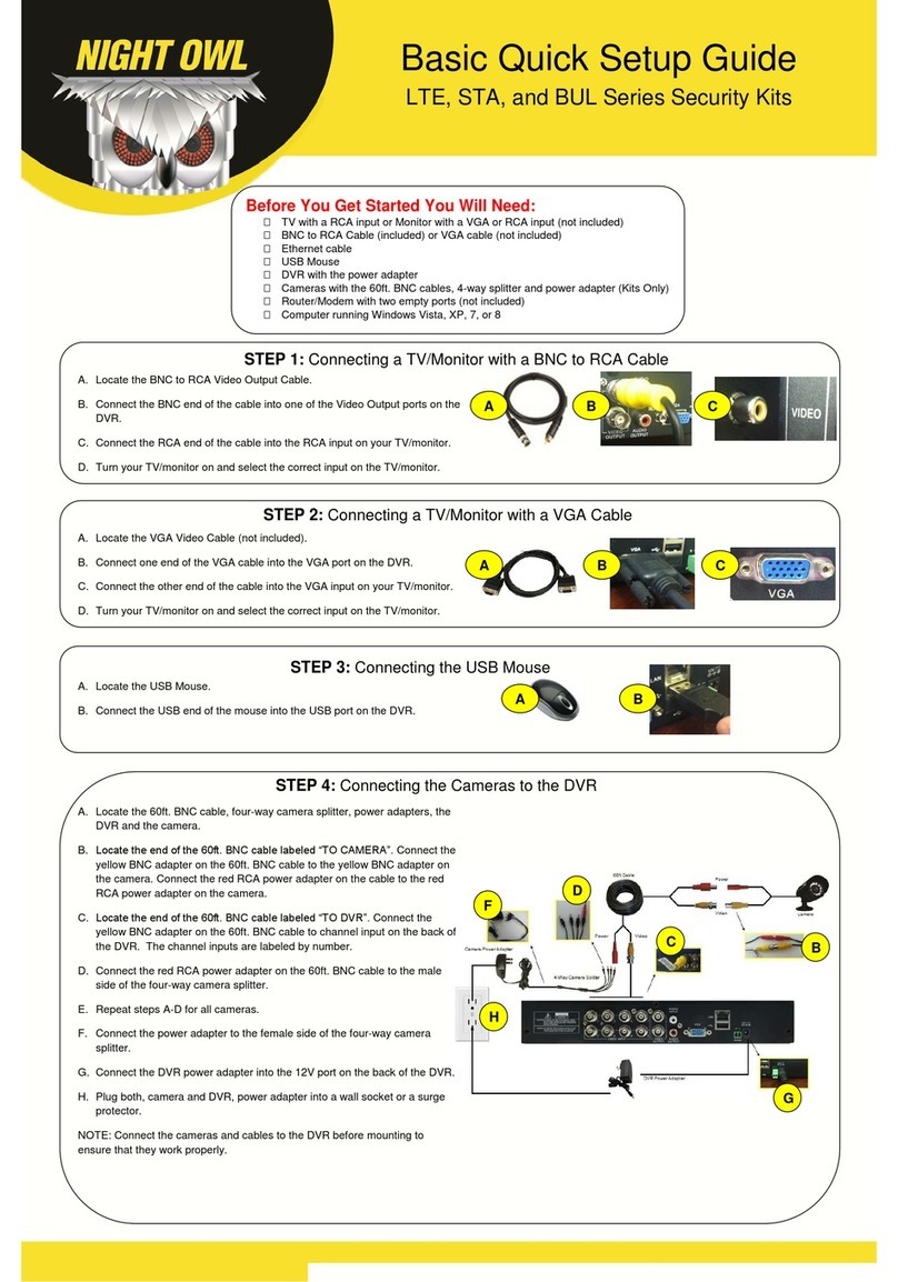 Night Owl BUL series Quick setup guide