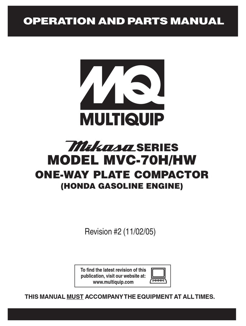 MULTIQUIP Micasa MVC-70H Operation and parts manual