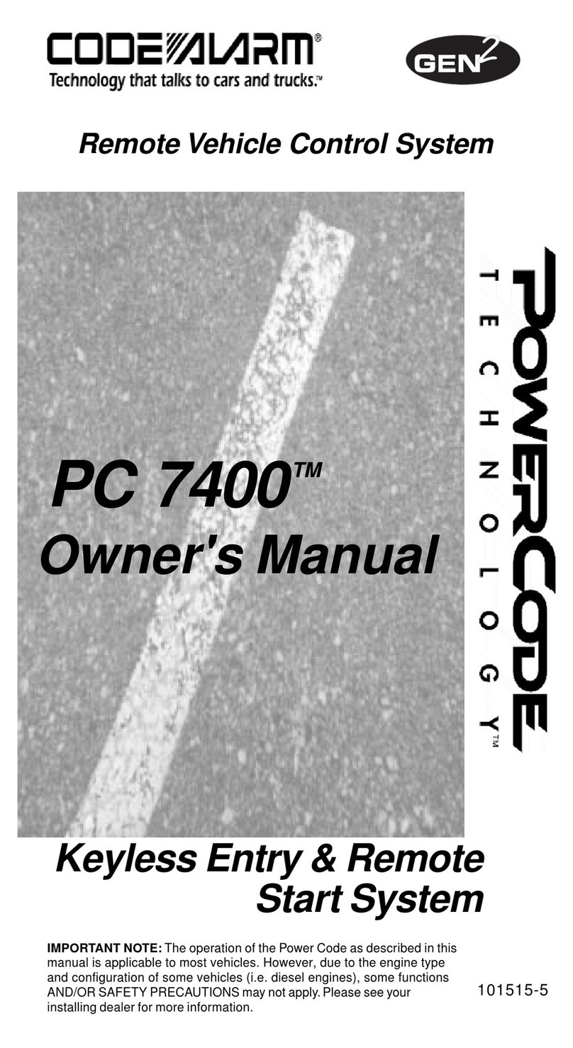 Code Alarm PC 7400 owner's manual