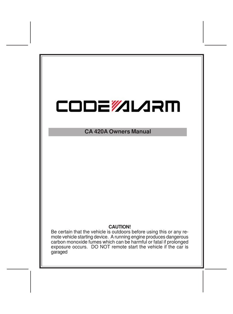 Code Alarm CA 420A owner's manual Code Alarm CA 420A owner's manual