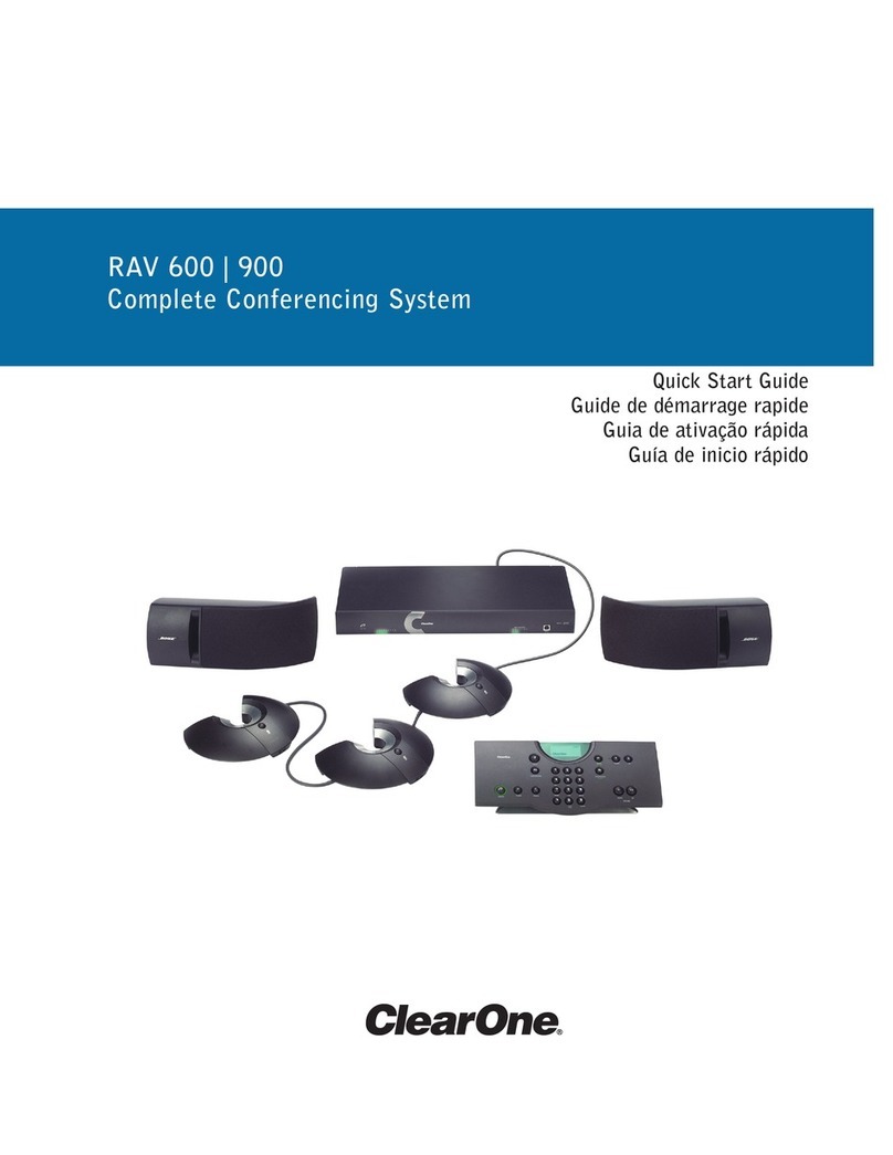 Clear One ClearOne RAV 600 quick start guide