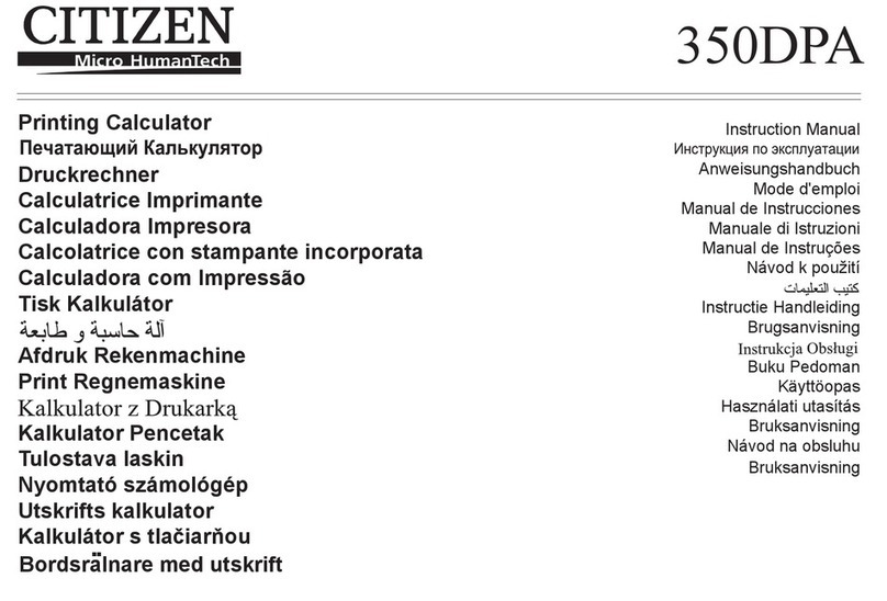 Citizen 350DPA instruction manual