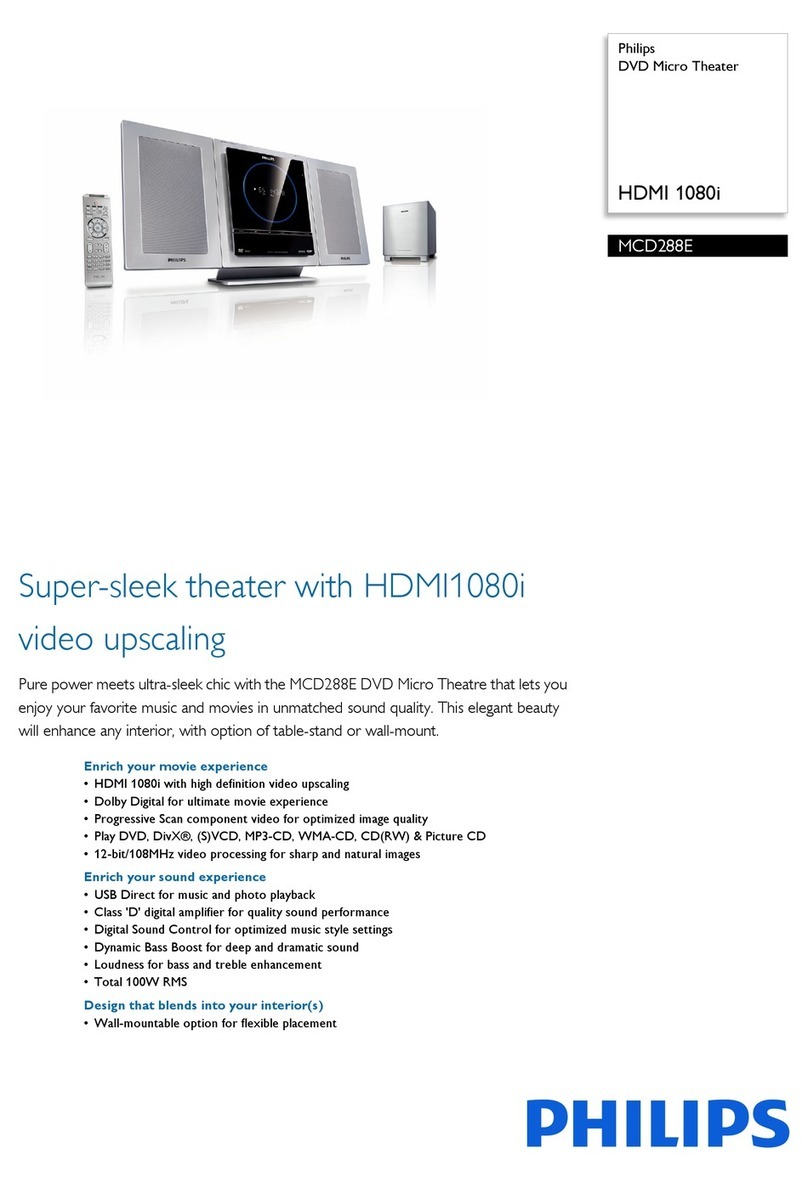 Philips MCD288E Specifications