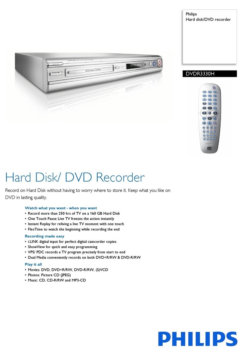 Philips ShowView DVDR3330H User manual