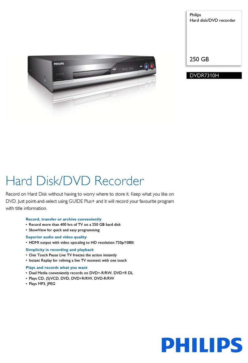 Philips DVDR7310H User manual