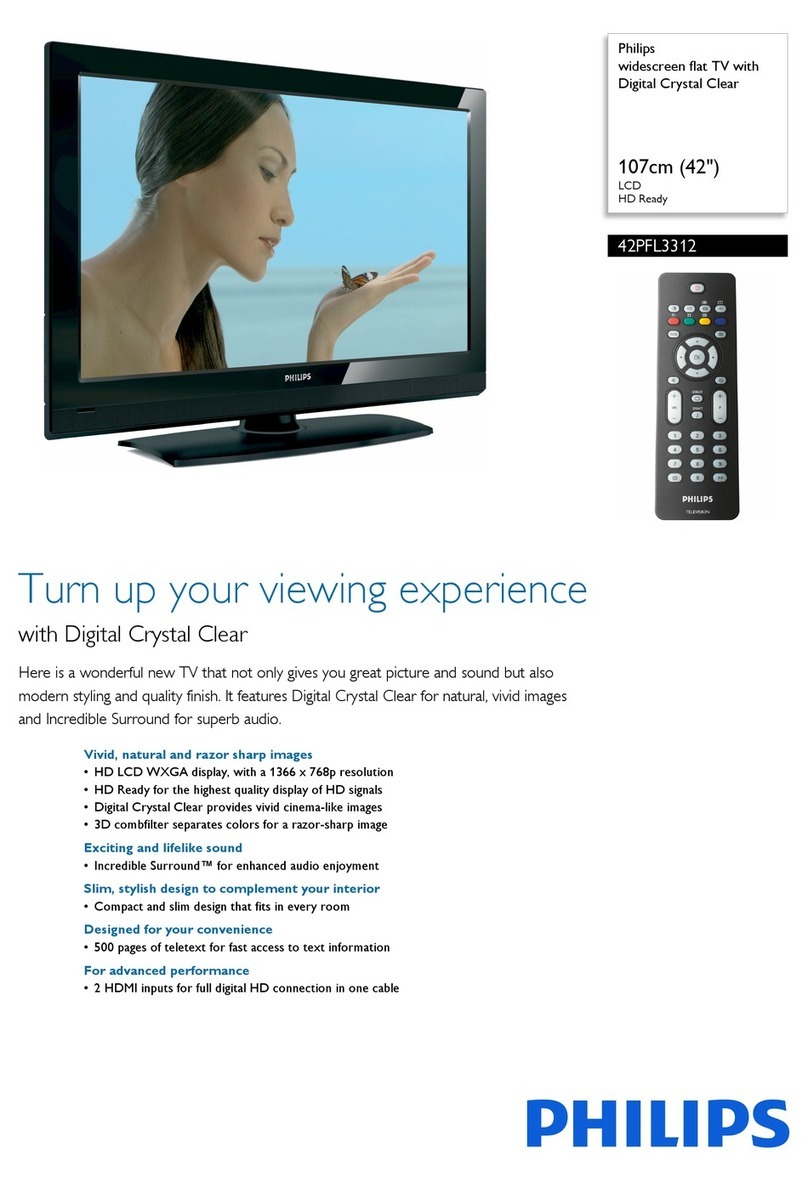 Philips 42PFL3312 Specifications