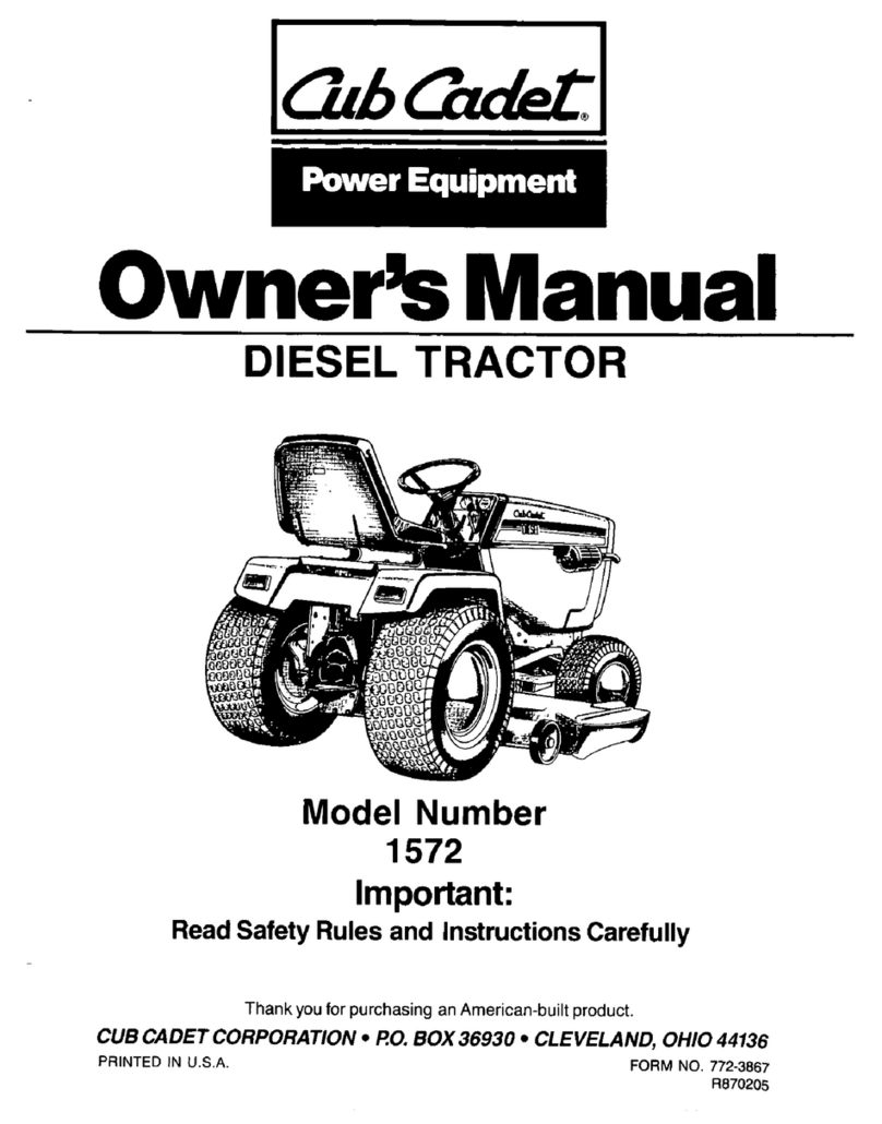 Cub Cadet 1572 User manual