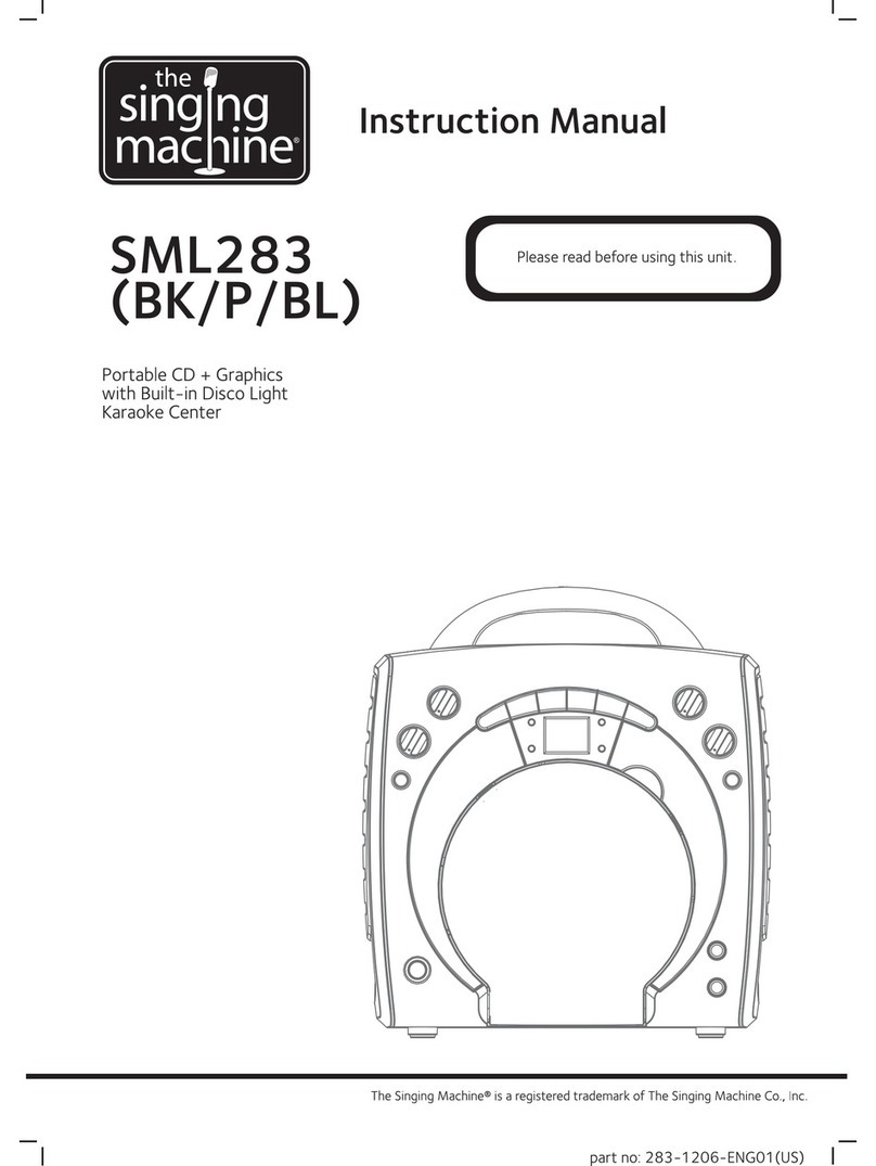 The Singing Machine SML283 User manual