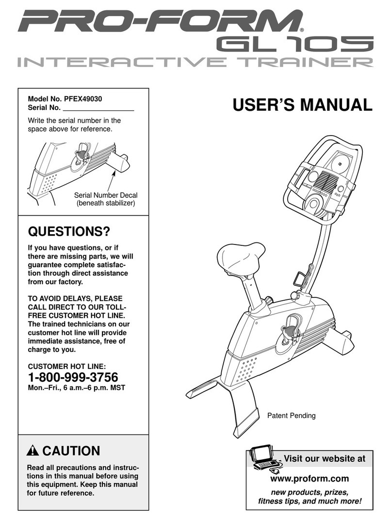 Pro-Form GL 105 User manual
