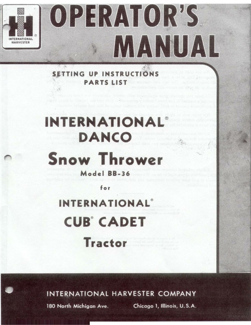International DANCO BB-36 Set-up and parts manual