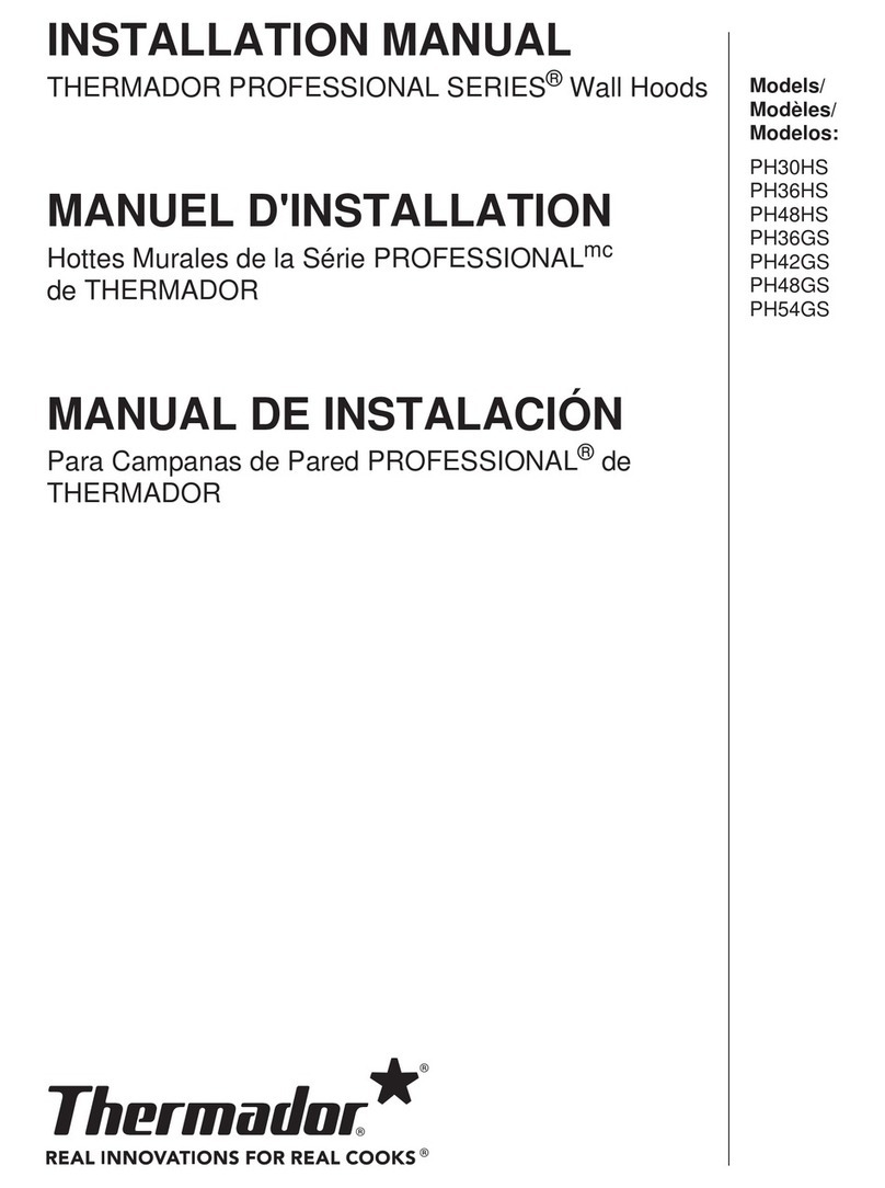 Thermador PROFESSIONAL PH30HS installation manual