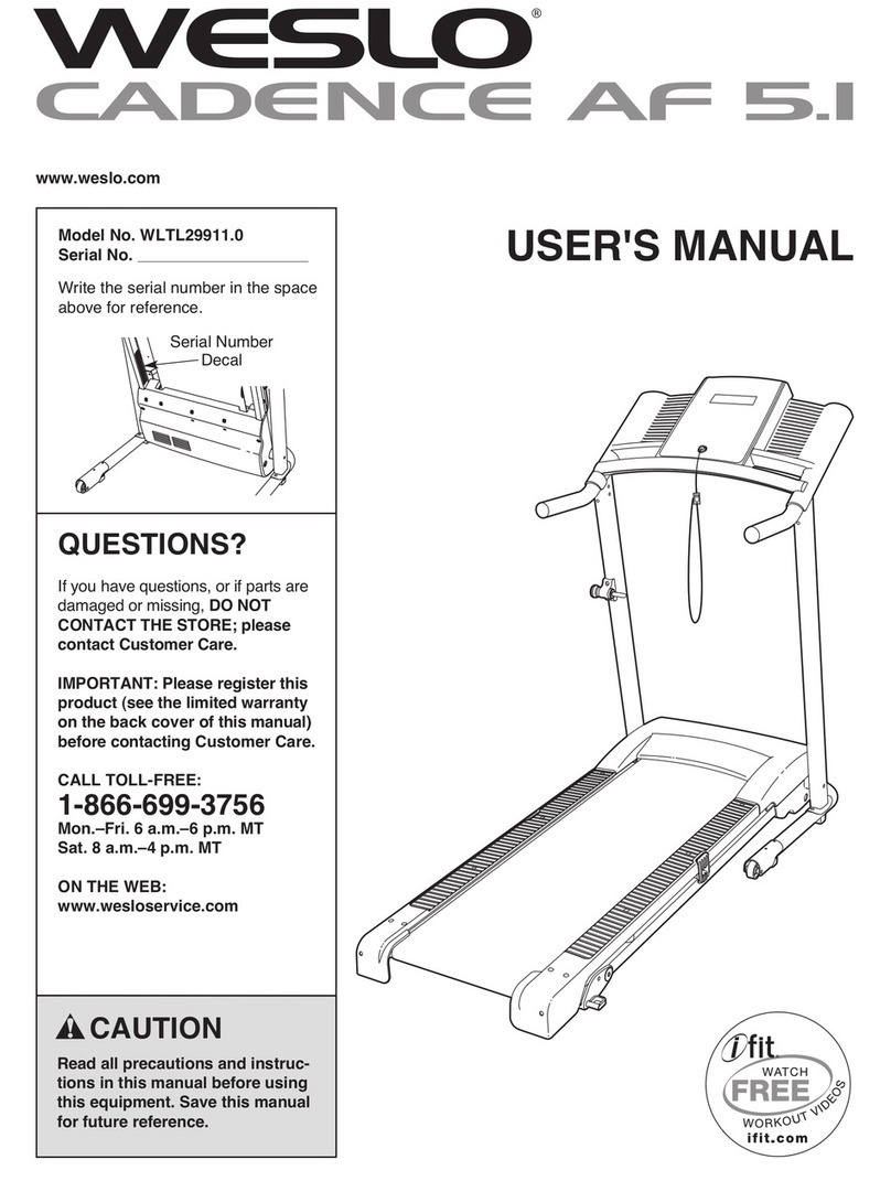 Weslo CADENCE AF 5.1 User manual Weslo CADENCE AF 5.1 User manual
