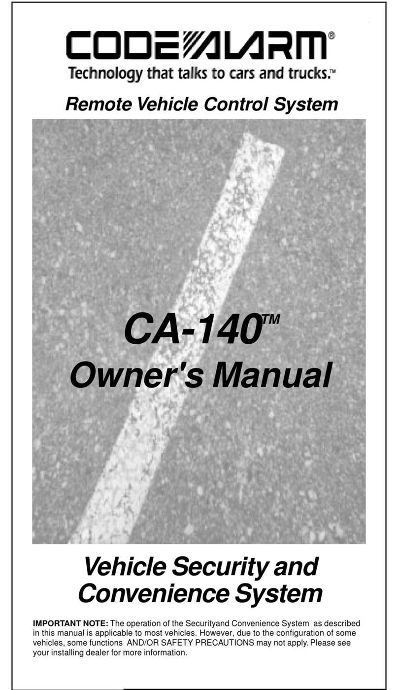 Code Alarm CA-140 User manual Code Alarm CA-140 User manual