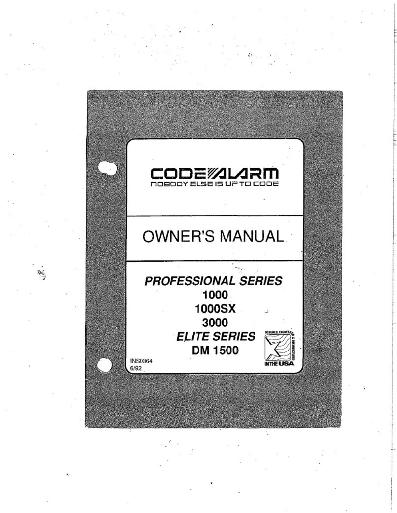Code Alarm Professional 1000 User manual