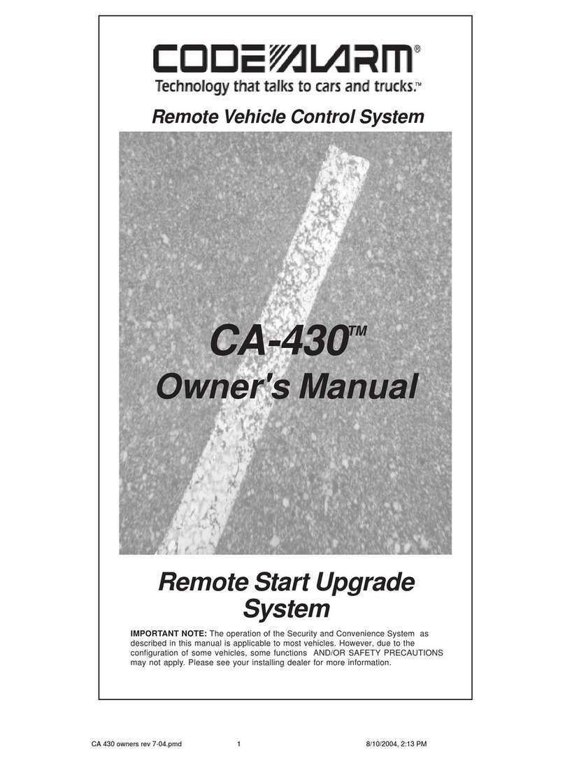 Code Alarm CA-430 User manual