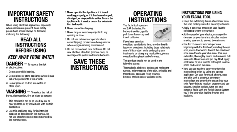 Conair 3710CVS User manual