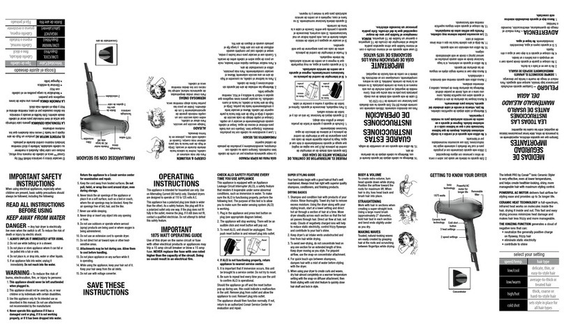 Conair 294 User guide