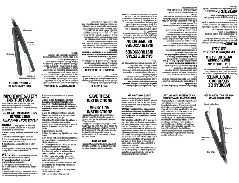 Conair CS86 User guide