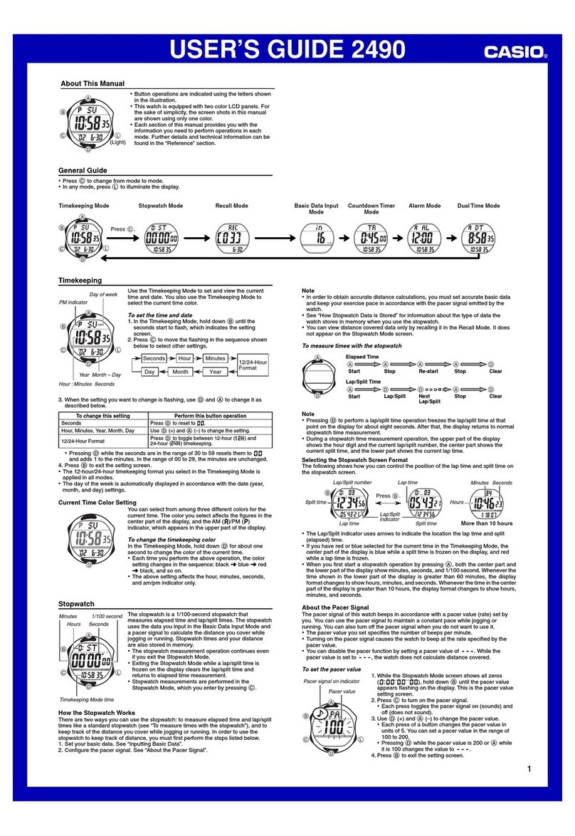 Casio 2490 User manual